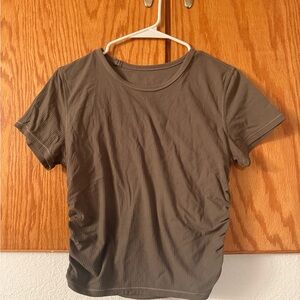 Lululemon Green Cropped Workout Top